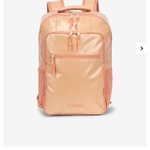 Calpak Peach/Coral Nylon Backpack